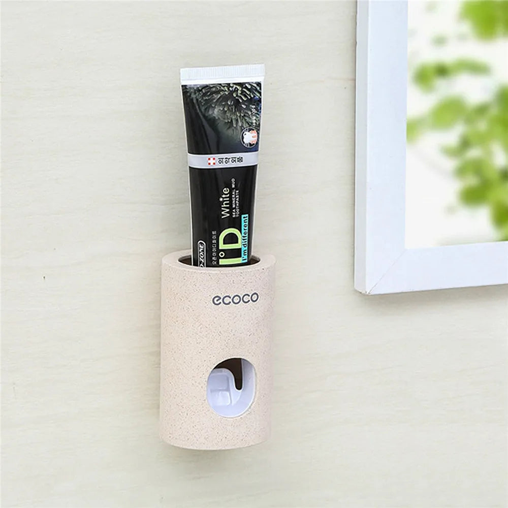 Zanekio™ Distributeur Automatique de Dentifrice avec Porte-Brosses à Dents Mural