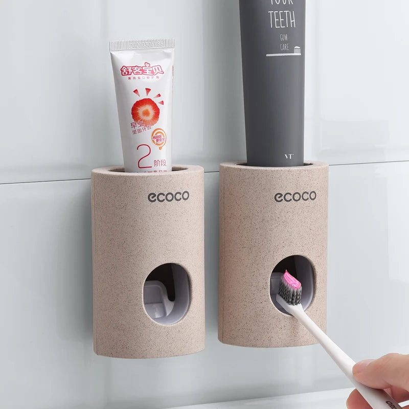 Zanekio™ Distributeur Automatique de Dentifrice avec Porte-Brosses à Dents Mural