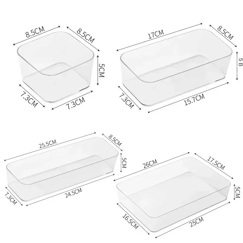 Zanekio™ Organiseur de Tiroir Transparent – Boîtes de Rangement Modulables