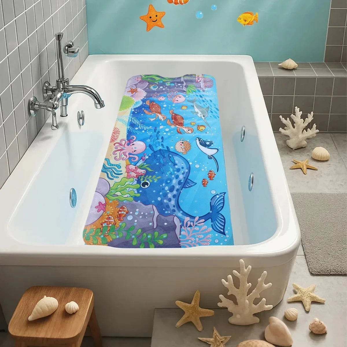 Zanekio™ Tapis de bain antidérapant 40 × 100 cm