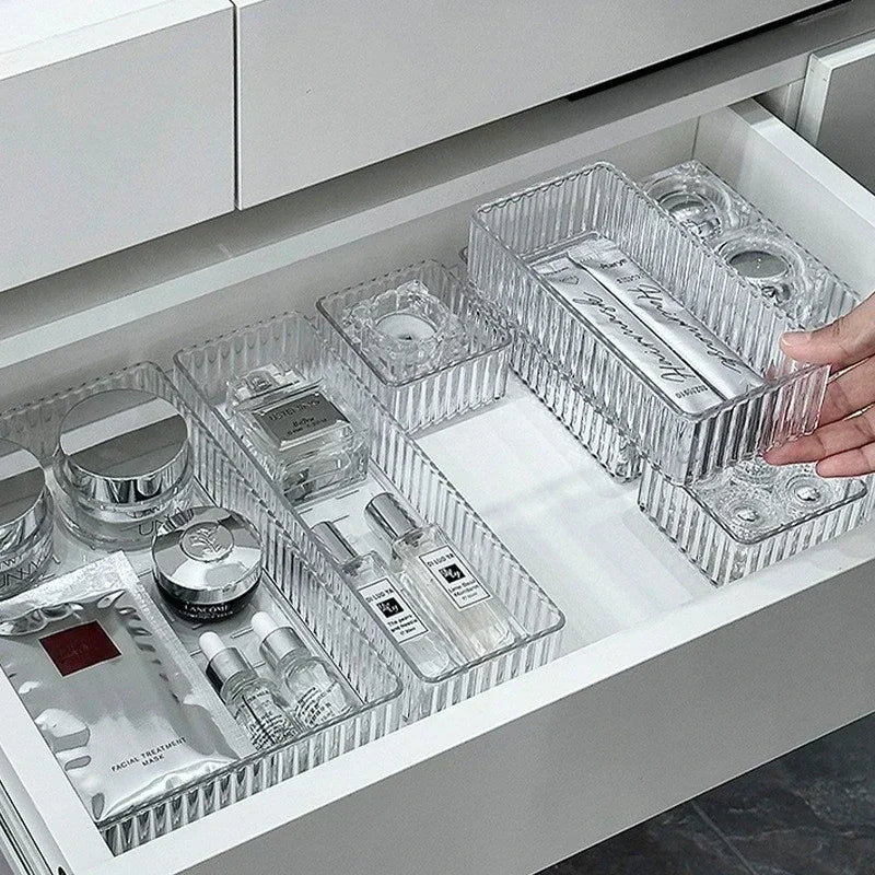 Zanekio™ Organiseur de Tiroir Transparent – Boîtes de Rangement Modulables
