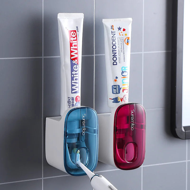 Zanekio™ Porte-Brosses à Dents Mural avec Distributeur Automatique de Dentifrice