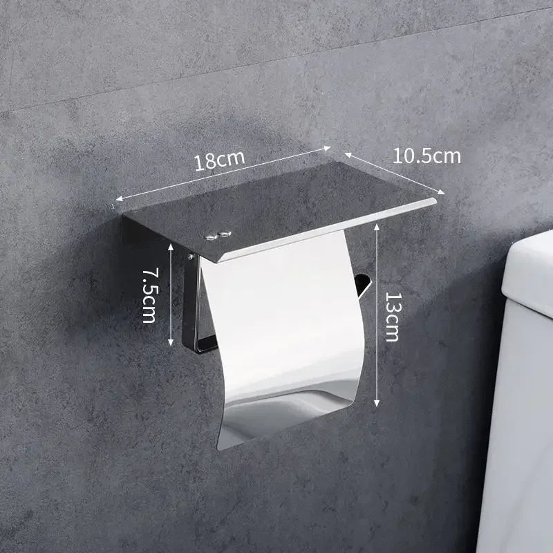 Zanekio™ Porte-Papier Toilette Mural en Acier Inoxydable avec Étagère