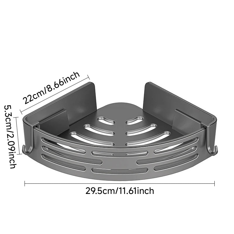 Zanekio™ Étagère d’angle adhésive pour salle de bain