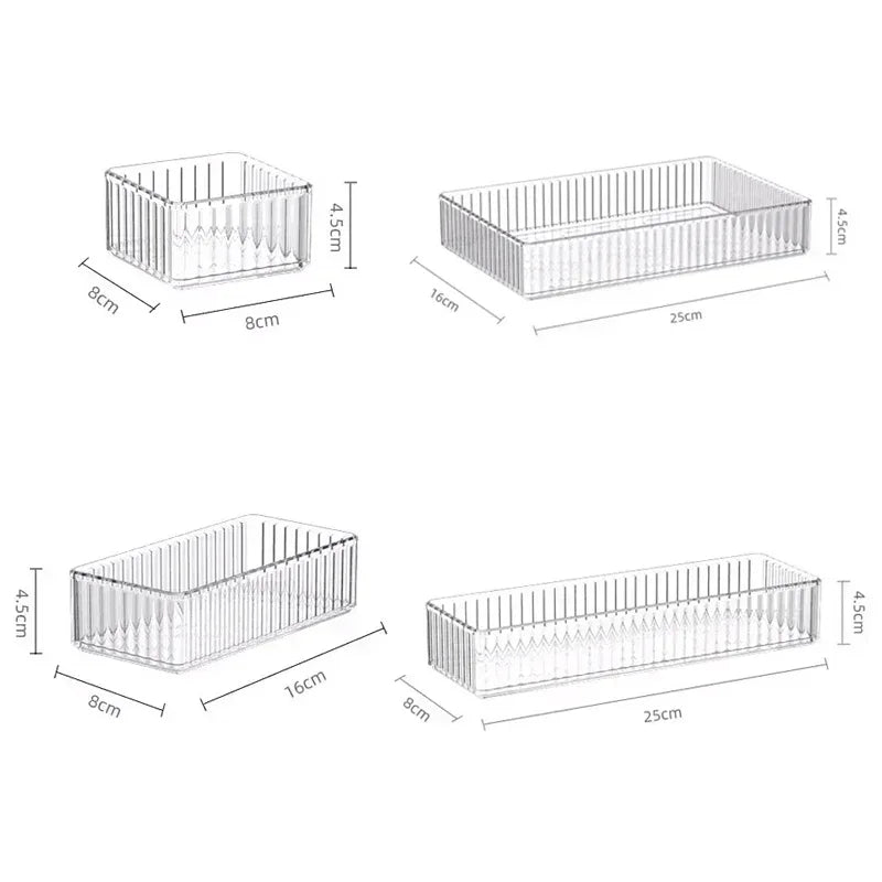 Zanekio™ Organiseur de Tiroir Transparent – Boîtes de Rangement Modulables