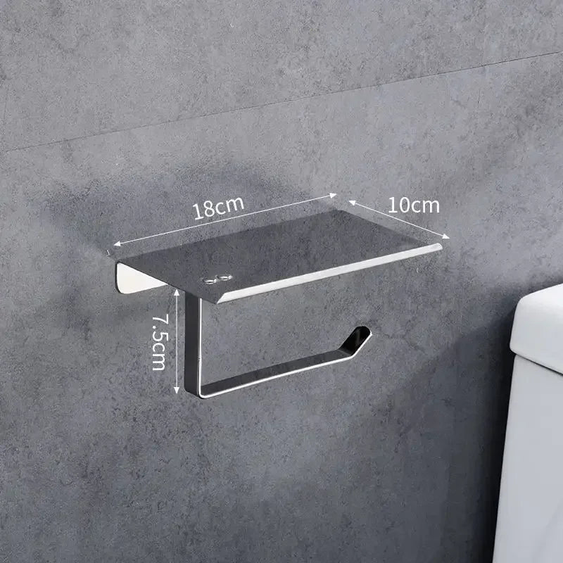 Zanekio™ Porte-Papier Toilette Mural en Acier Inoxydable avec Étagère