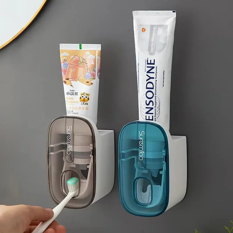 Zanekio™ Porte-Brosses à Dents Mural avec Distributeur Automatique de Dentifrice
