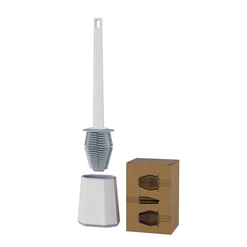 Zanekio™ Brosse WC Murale en Silicone avec Support Design