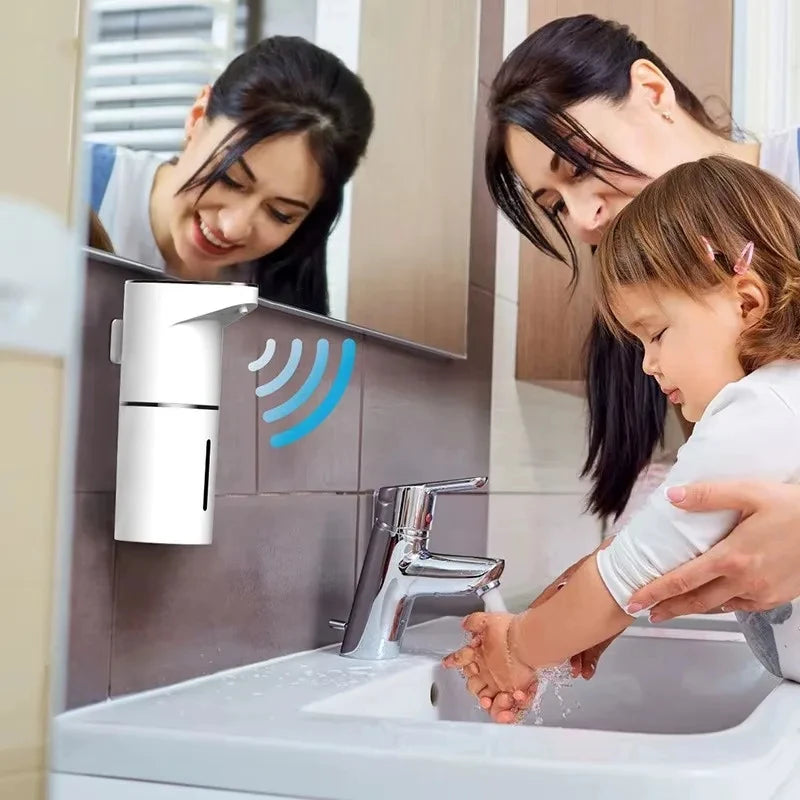 Zanekio™ Distributeur Automatique de Savon Mural Sans Contact Rechargeable