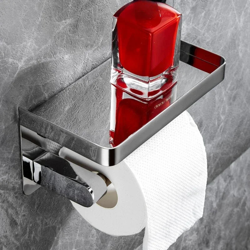 Zanekio™ Porte-Papier Toilette Mural en Acier Inoxydable avec Étagère