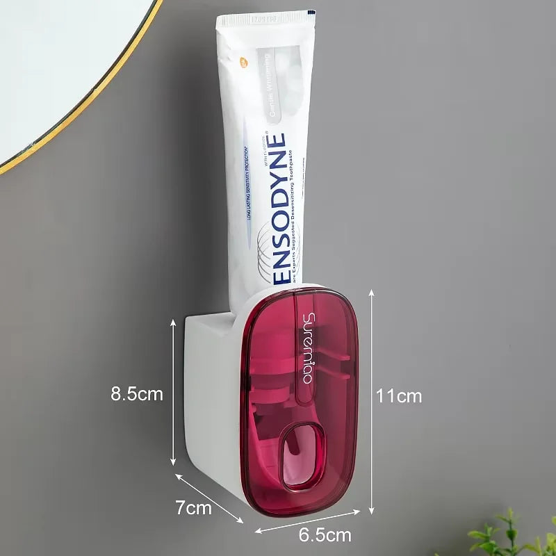 Zanekio™ Porte-Brosses à Dents Mural avec Distributeur Automatique de Dentifrice