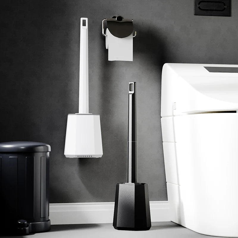 Zanekio™ Brosse WC Murale en Silicone avec Support Design