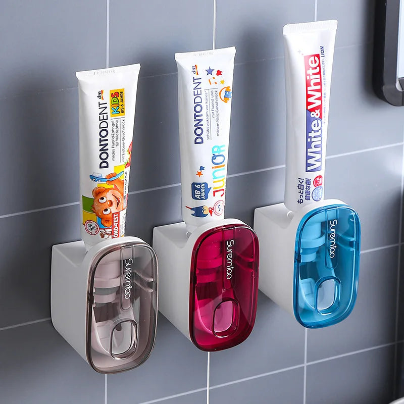 Zanekio™ Porte-Brosses à Dents Mural avec Distributeur Automatique de Dentifrice