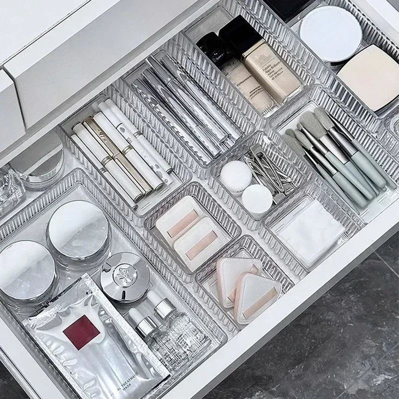 Zanekio™ Organiseur de Tiroir Transparent – Boîtes de Rangement Modulables